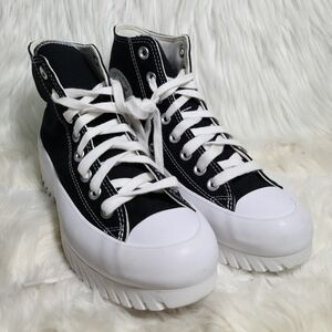 Converse Black and White Platform Sneakers